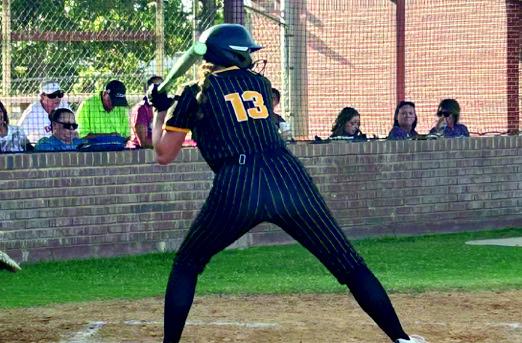 Lana Wigington at bat. Courtesy photo