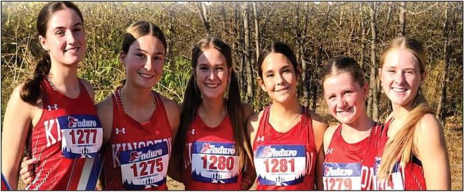 The Lady Redskins cross country team took runner up in the Marietta Invitational Meet. In no particluar order: Daisy Avery, Brinlee Roberts, Layla Thompson, Addie Cole, Avery Ludrick and Kizzie Wood. Courtesy photo
