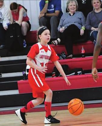 Brookelyn Mandrigues, left, Tucker Rumer, middle and Mckenzie Goree play their hearts out in their sports. Courtesy photos