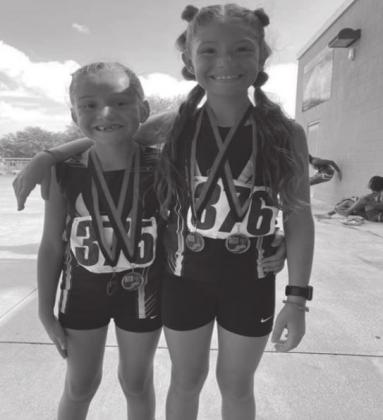 Kenadi and Moni Mendoza placed second in the 1500m and third in the 800m at the track meet in Lancaster on July 10, 2021. Courtesy photo