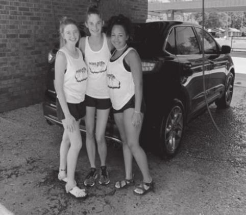 The Madill Cheerleaders hosted a car wash over the weekend. Courtesy photo