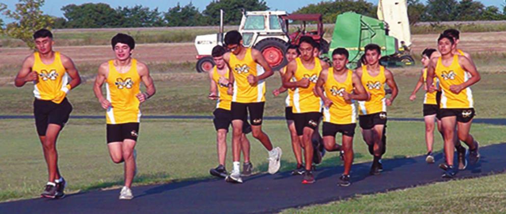 The Madill boys cross country team ran hard at the Red River Showdown on August 29, taking fourth place over all. Photo courtesy of Savannah Martin