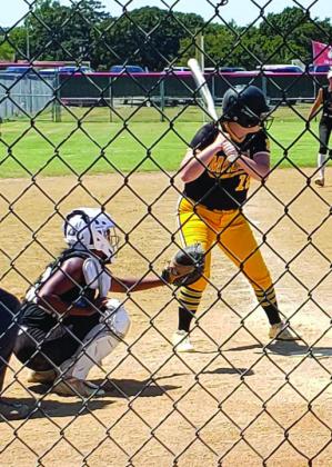 Allyson Knight up at bat during the Tishomingo Tournament on August 15. Courtesy photo