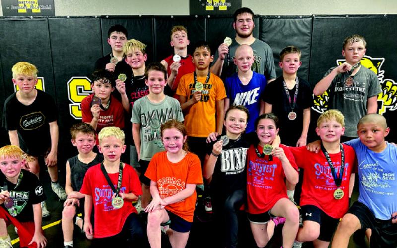 The Madill Takedown Club had many wrestlers take home medals from the OK USA Wrestling Southwest Regional Tournament. Courtesy photo