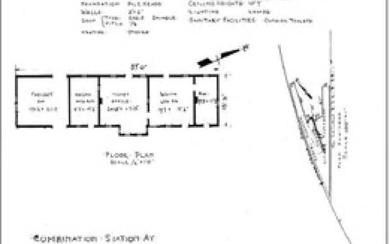 andolph Station floor plan. Courtesy of the The Missouri State University Digital Collections