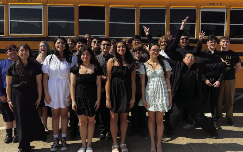The MHS band competed in the OSSAADistrict Solo and Ensemble contest in Norman. Every group advanced to State. Courtesy photo