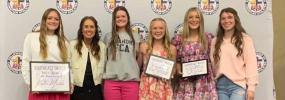 Six Marshall County students were recognized at the SE OK FCA Annual Banquet. Korlee Cunningham-Martin, Sara Roberts, Destry Davis, Kate Ratzlaff, Taylie Wiebener and Paytn Short were all recognized at the banquet. Courtesy photo
