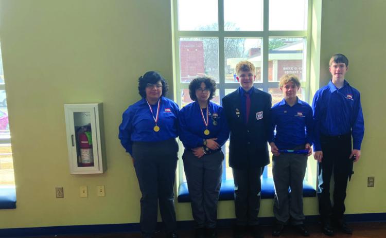 TheMiddleSchoolTSAattended and competed at the TSA Eastern Regional Conference in Miami, Okla. Jase Hawthorne competed in the Technology Student Association (TSA) Creed and was also elected Eastern Regional TSA State Officer; Maya Lozano and Diana Rivera competed in Problem Solving and won 1st place; AdamMurphyandLukeBeesley competed in CO2 dragsters. Courtesy photo