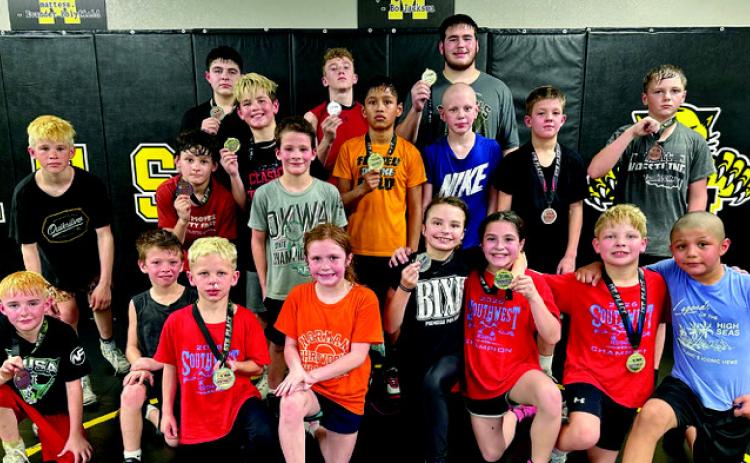 The Madill Takedown Club had many wrestlers take home medals from the OK USA Wrestling Southwest Regional Tournament. Courtesy photo