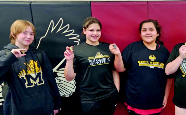 In no particular order,Anglena Mendiola, Mekayla Westbrook, Madelyn Ritchie and Kaydence Bourland all qualified for state. Courtesy photo