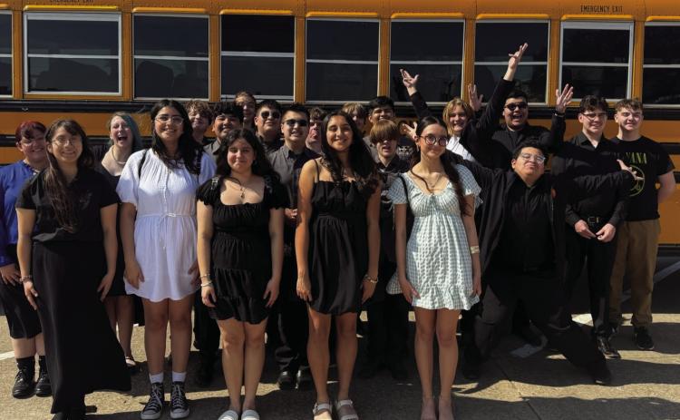 The MHS band competed in the OSSAADistrict Solo and Ensemble contest in Norman. Every group advanced to State. Courtesy photo